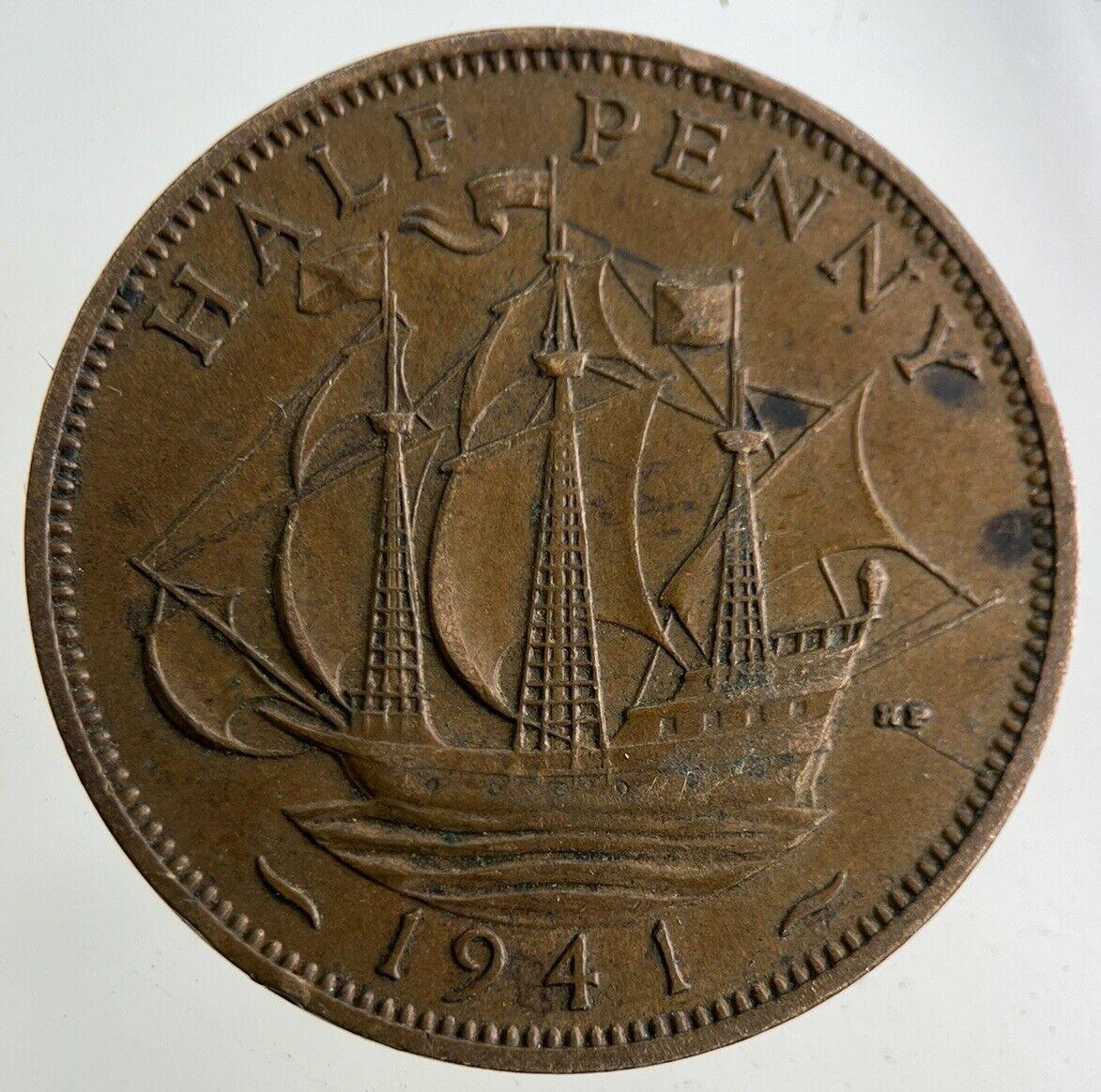 1941 George VI Half-Penny Coin | Fine Collectable Grade