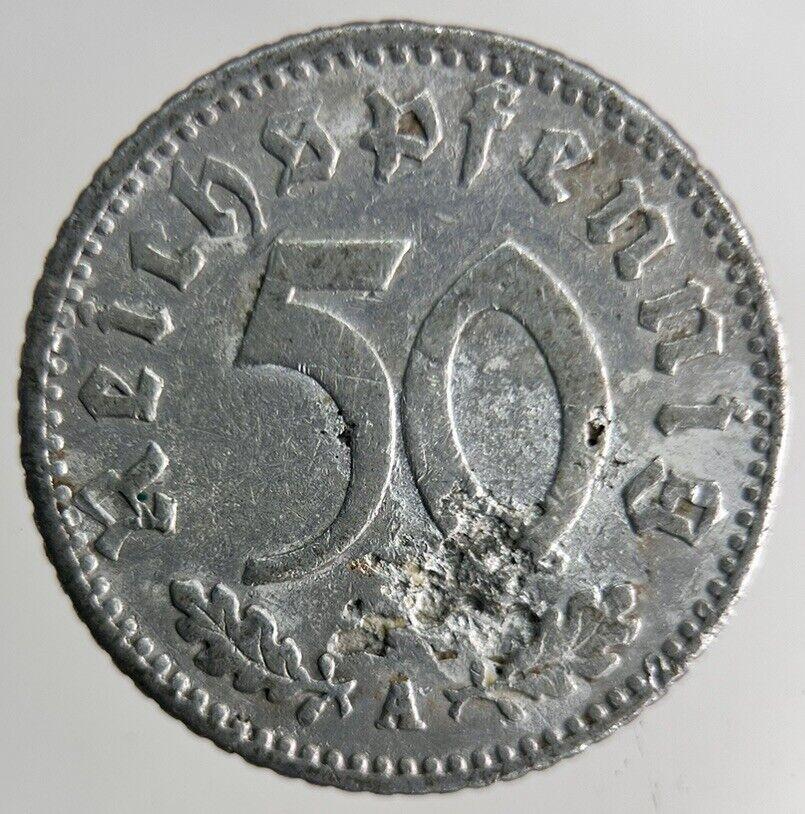 1941 Germany Nazi 50 Pfennig Coin | Fine Collectable Grade