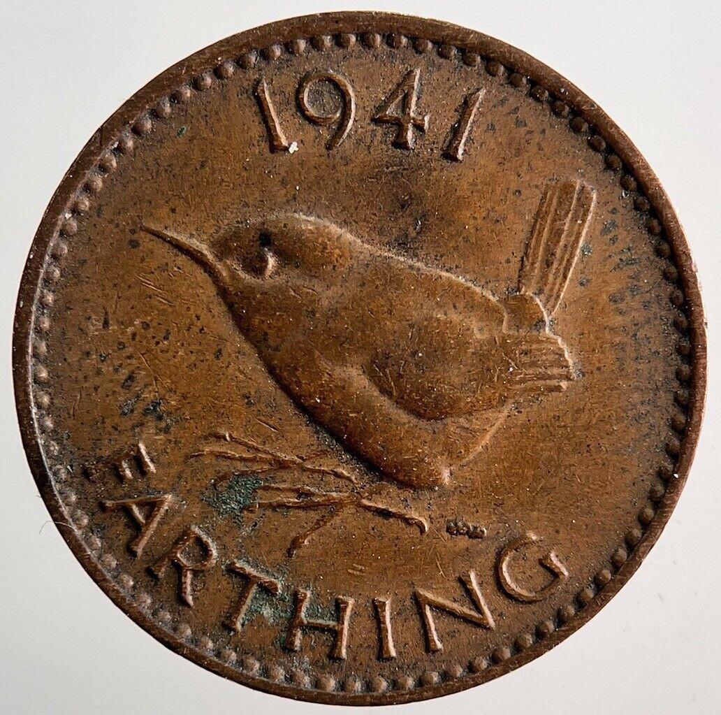 1941 George VI Wren Farthing Coin | Very High Grade