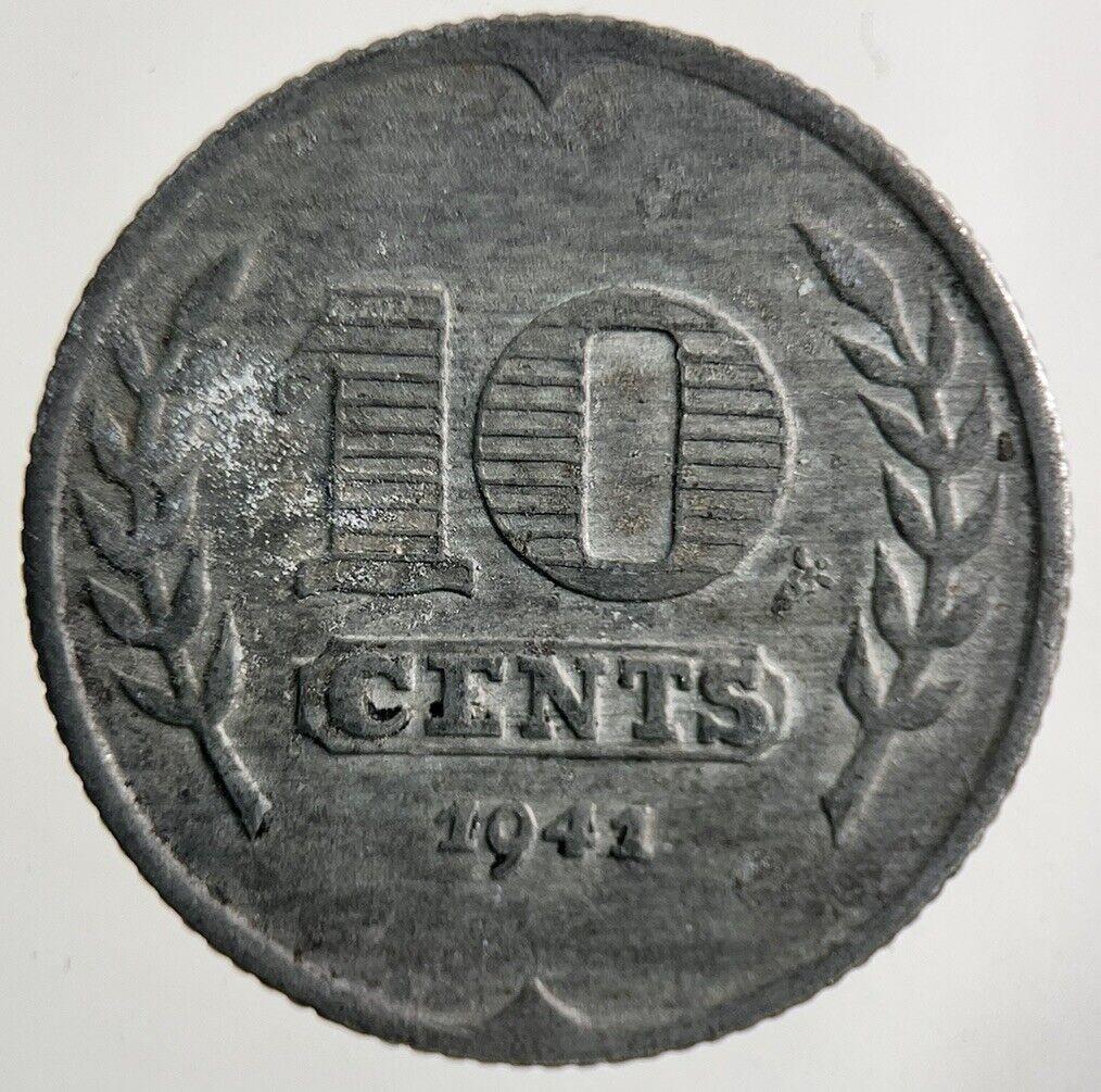 1941 Netherlands 10 Cents Coin | Fine Collectable Grade