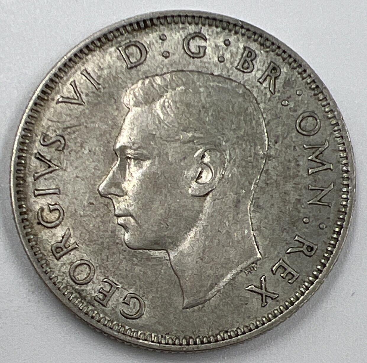 1942 George VI Florin | British Silver Coin | Very High Grade | a1280