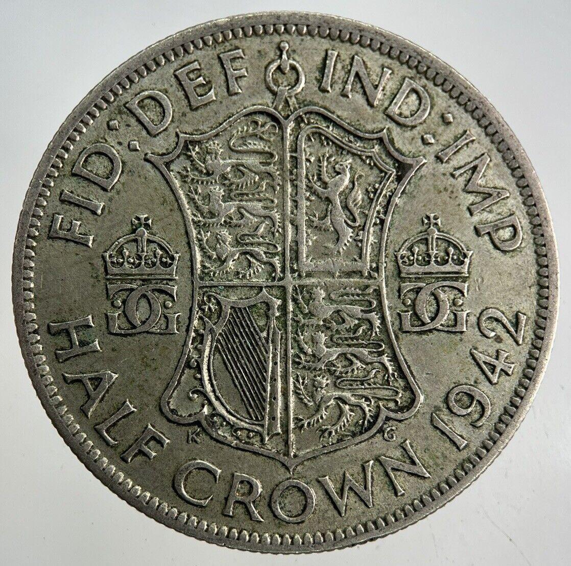 1942 George VI Half-Crown Silver Coin | Fine Collectable Grade