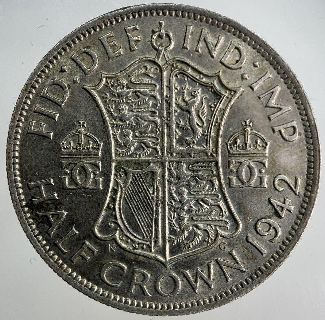 1942 George VI Half-Crown Silver Coin | Fine Collectable Grade