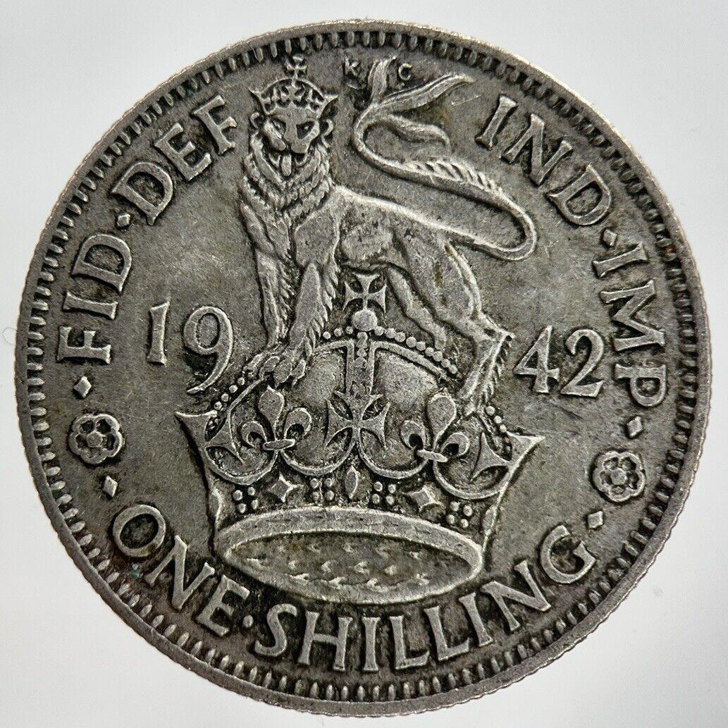 1942 George VI Shilling Silver Coin | Fine Collectable Grade