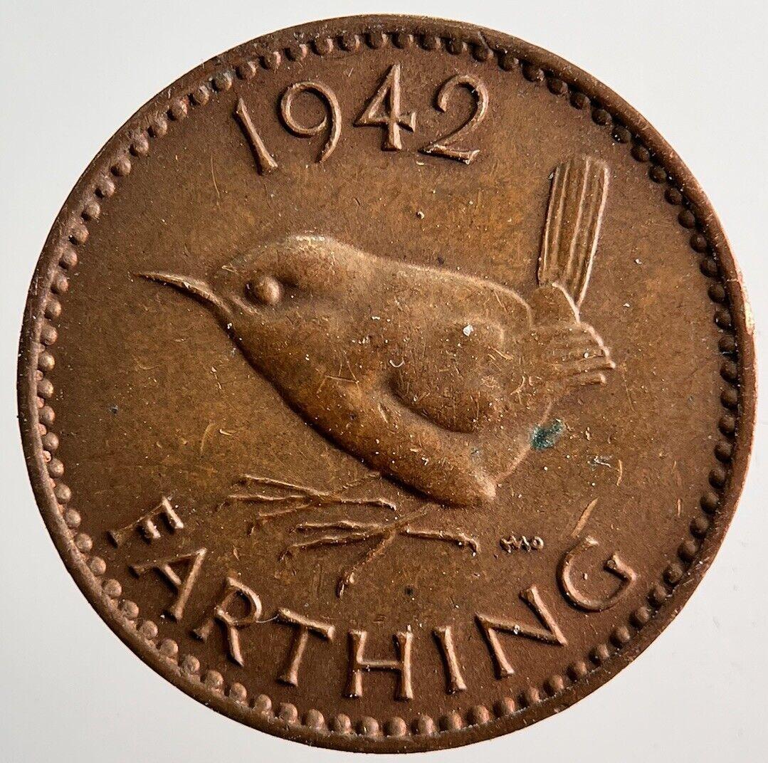 1942 George VI Wren Farthing Coin | Very High Grade