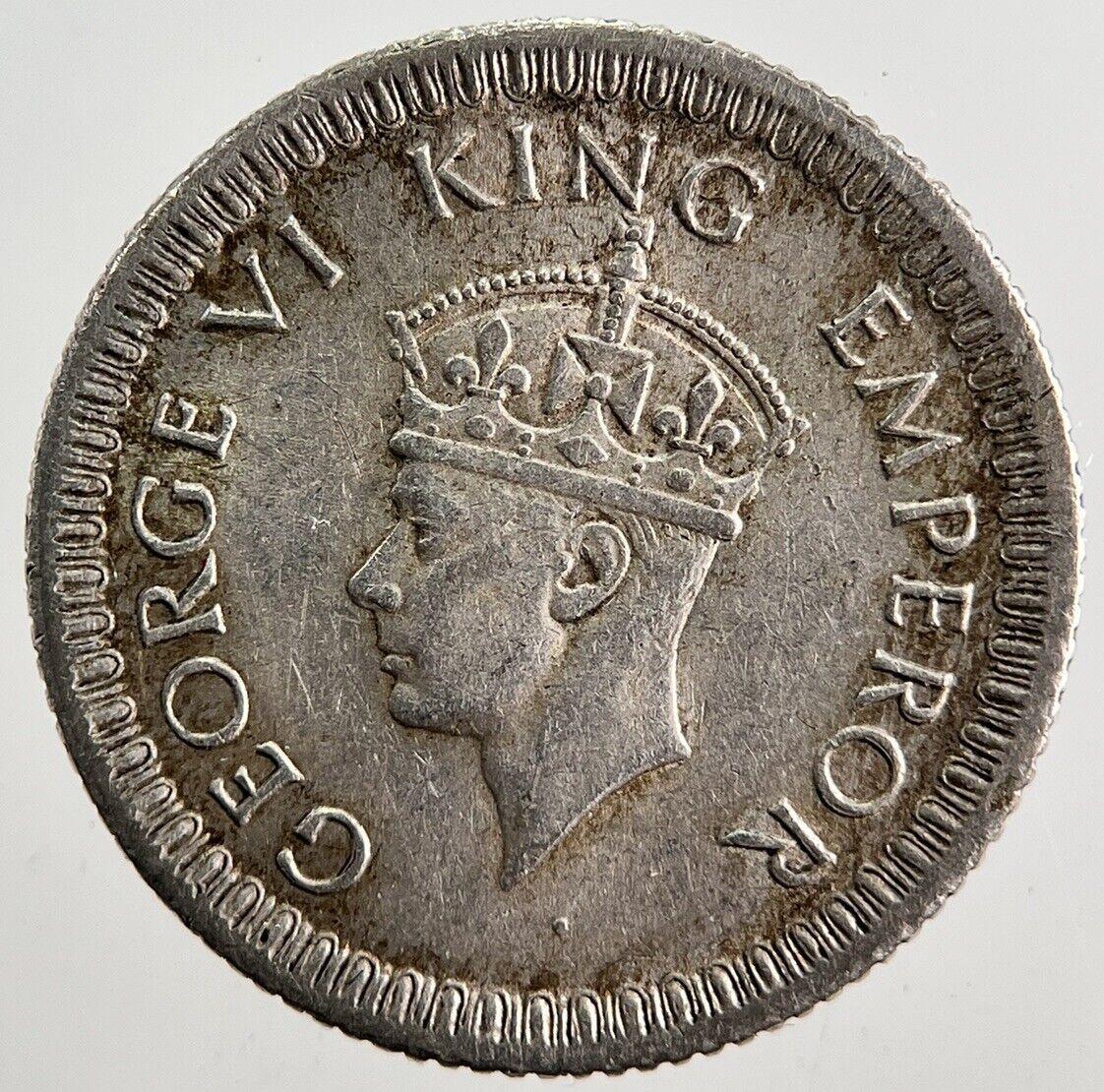 1942 India 1/4 Quarter Rupee Silver Coin | Fine Collectable Grade