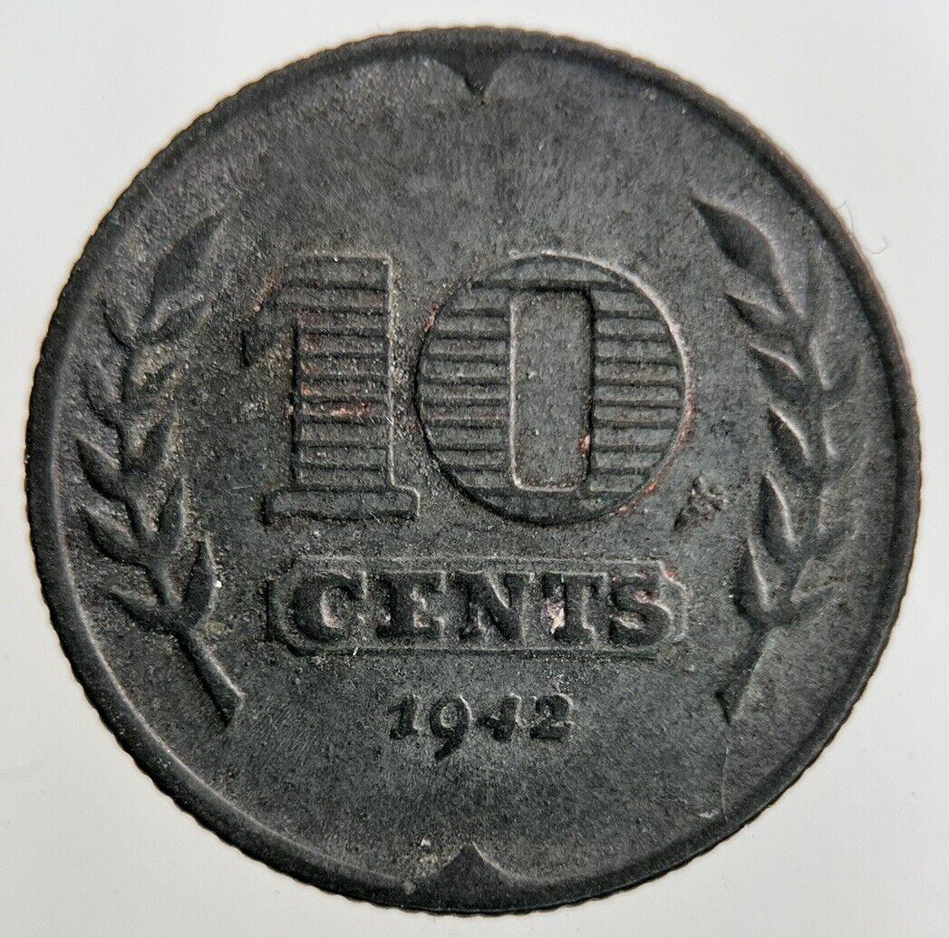 1942 Netherlands 10 Cents Coin | Fine Collectable Grade