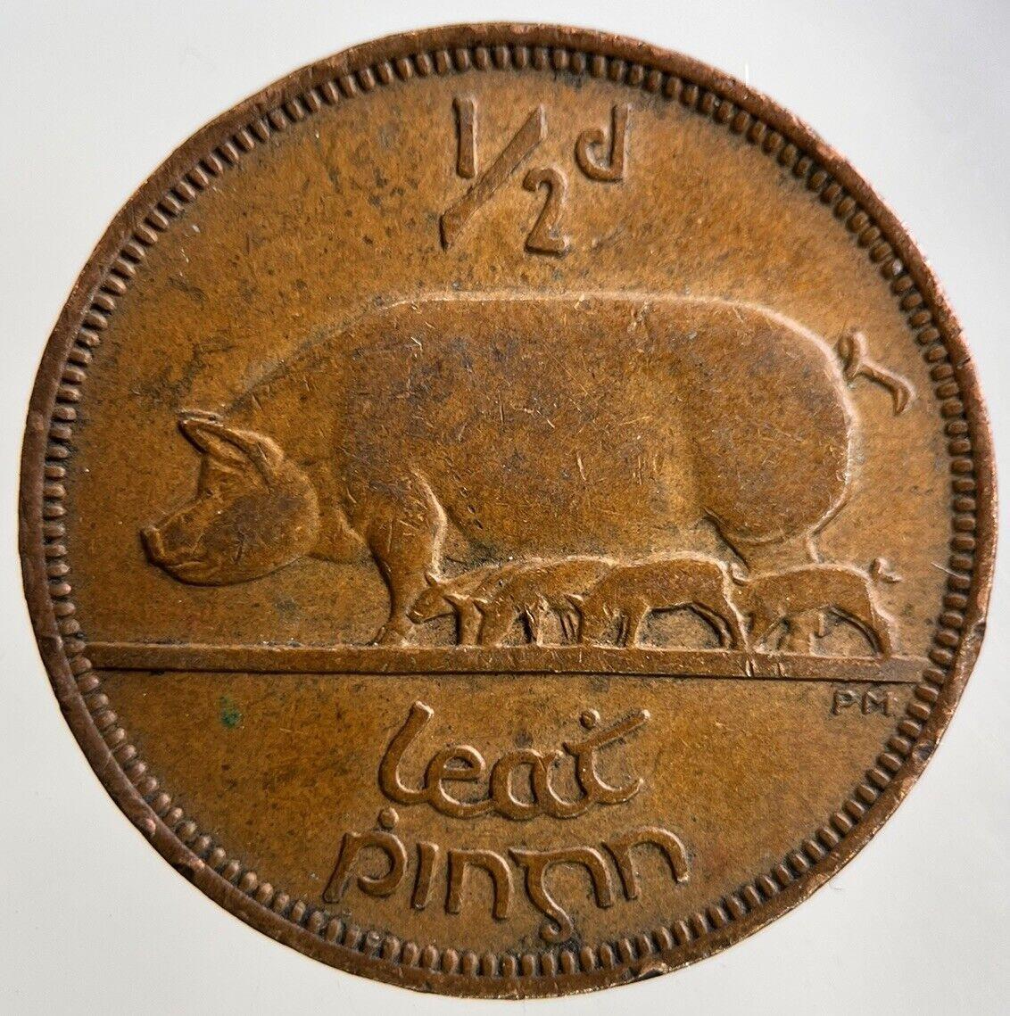 1942 Irish Half-Penny Pig Coin | Very High Grade