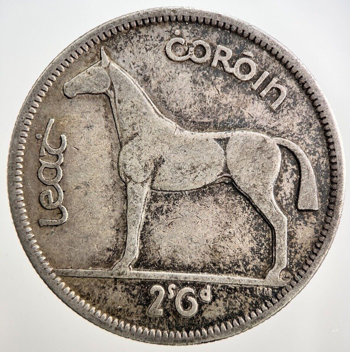 1942 Irish Horse Half-Crown Silver Coin | Fine Collectable Grade | a870