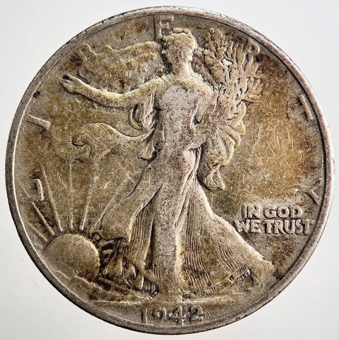 1942 US Half-Dollar Walking Liberty Silver Coin | Collectable Grade | a2597