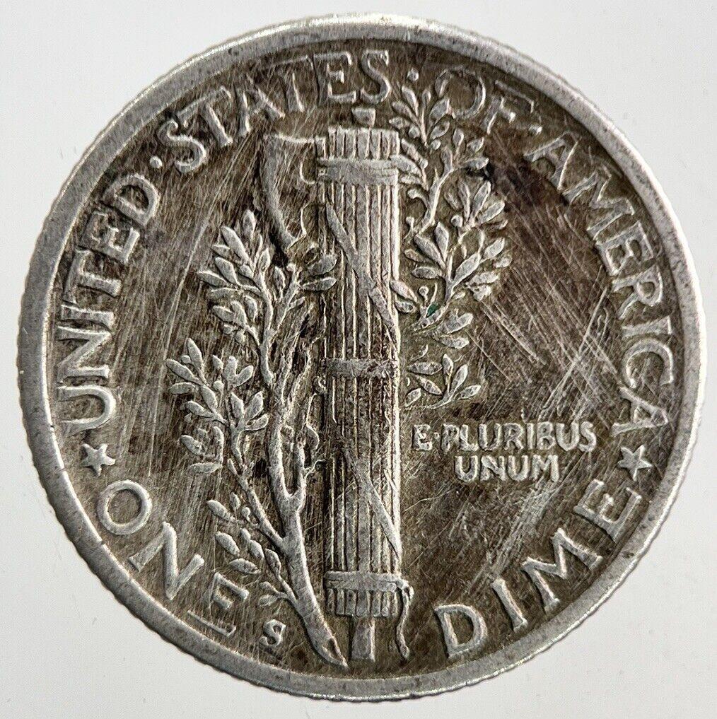 1942-S US USA Mercury Dime Silver Coin | Fine Collectable Grade