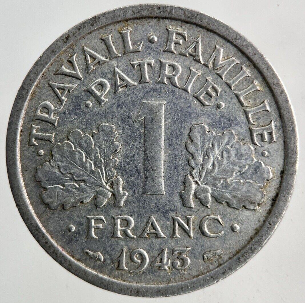 1943 France 1 Franc Coin | Fine Collectable Grade