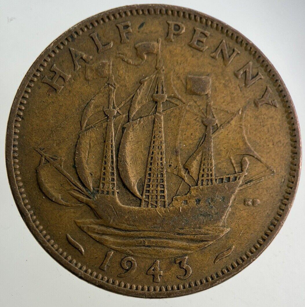 1943 George VI Half-Penny Coin | Collectable Grade