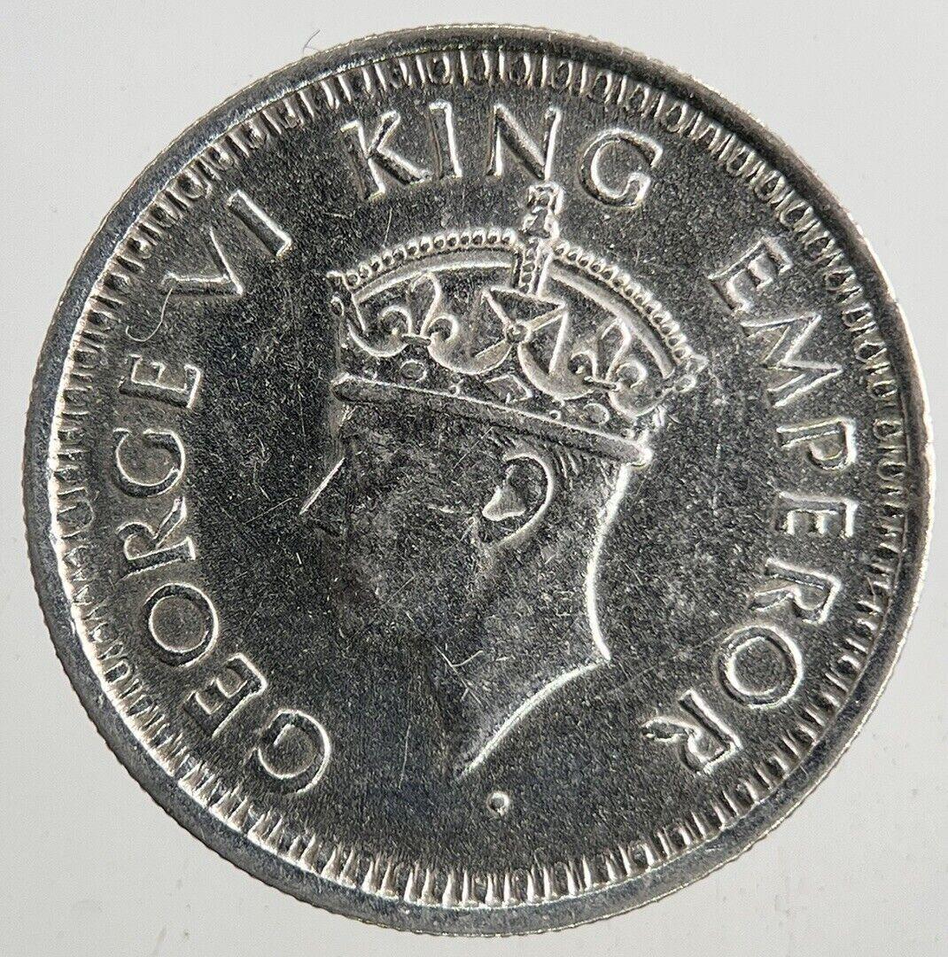 1943 India 1/4 Quarter Rupee Silver Coin | Fine Collectable Grade
