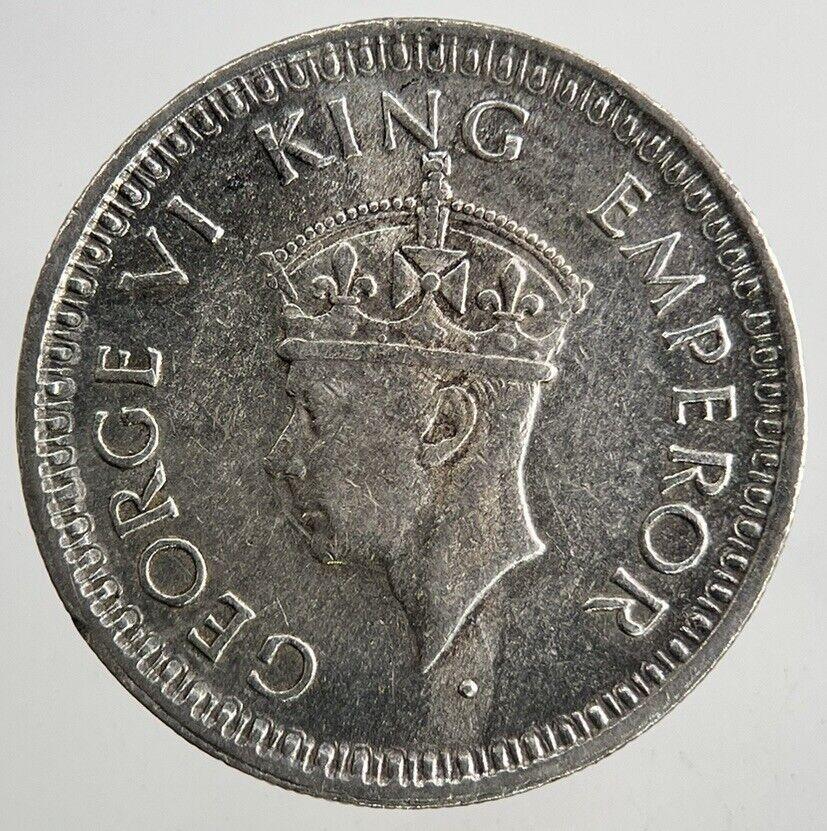 1943 India 1/4 Quarter Rupee Silver Coin | Fine Collectable Grade
