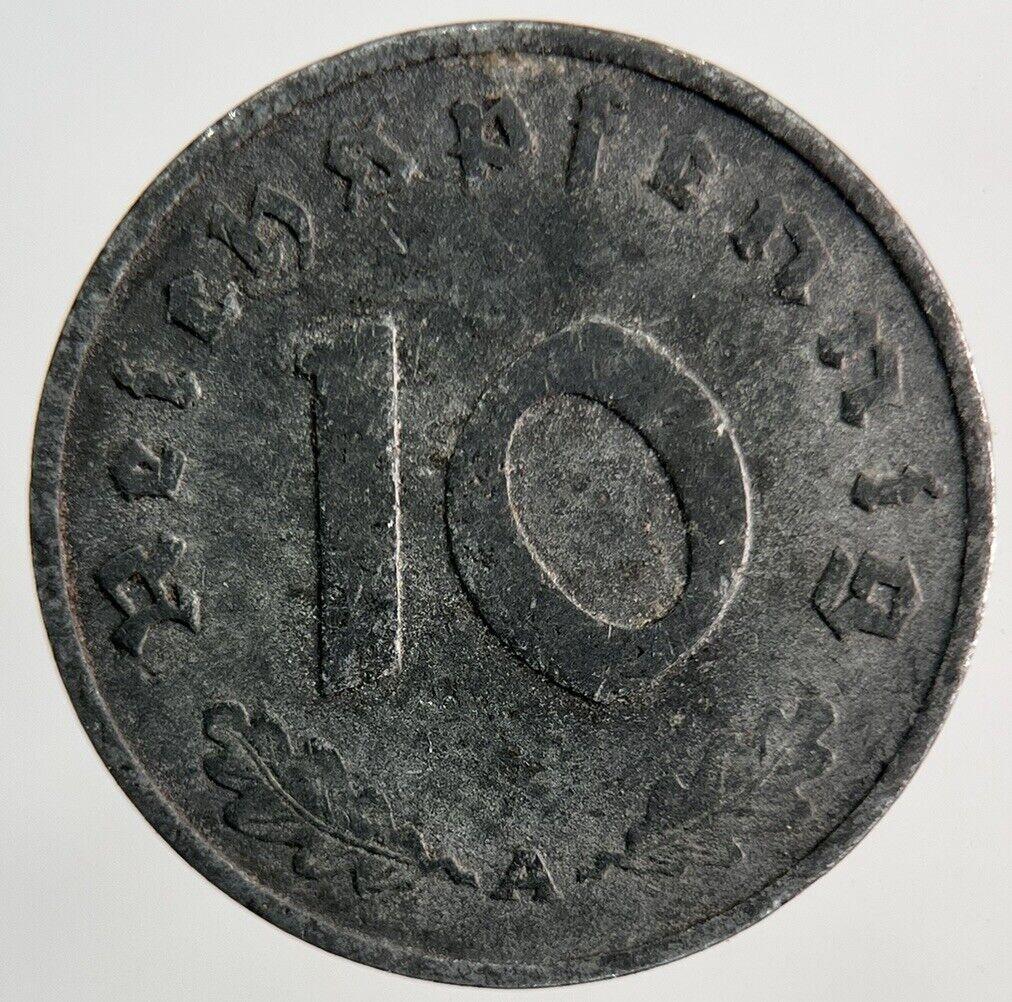 1943 Germany Nazi 10 Pfennig Coin | Very High Grade