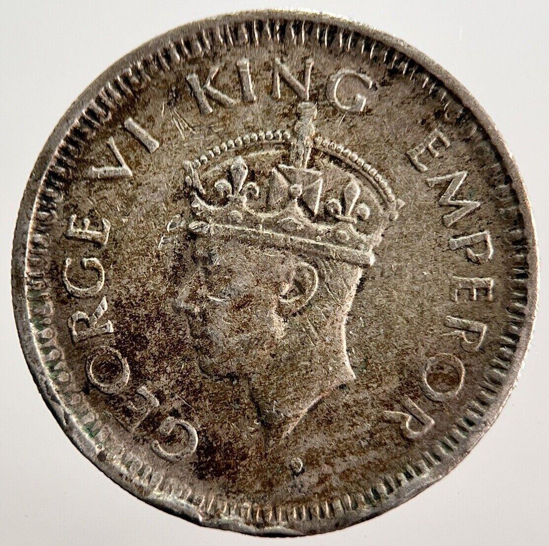 1943 India 1/4 Quarter Rupee Silver Coin | Fine Collectable Grade | a626