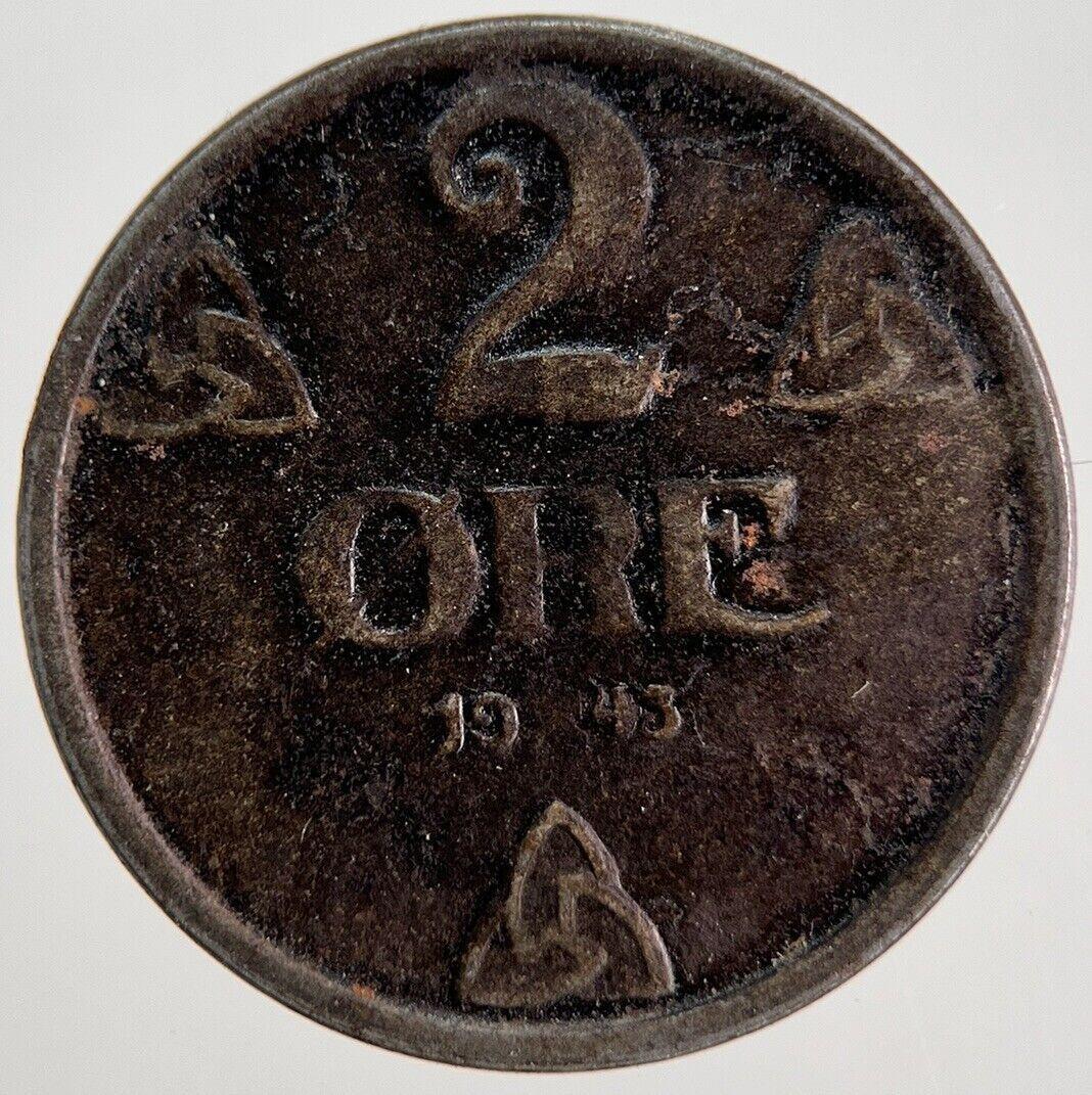 1943 Norway 2 Ore Coin | Collectable Grade | a7161