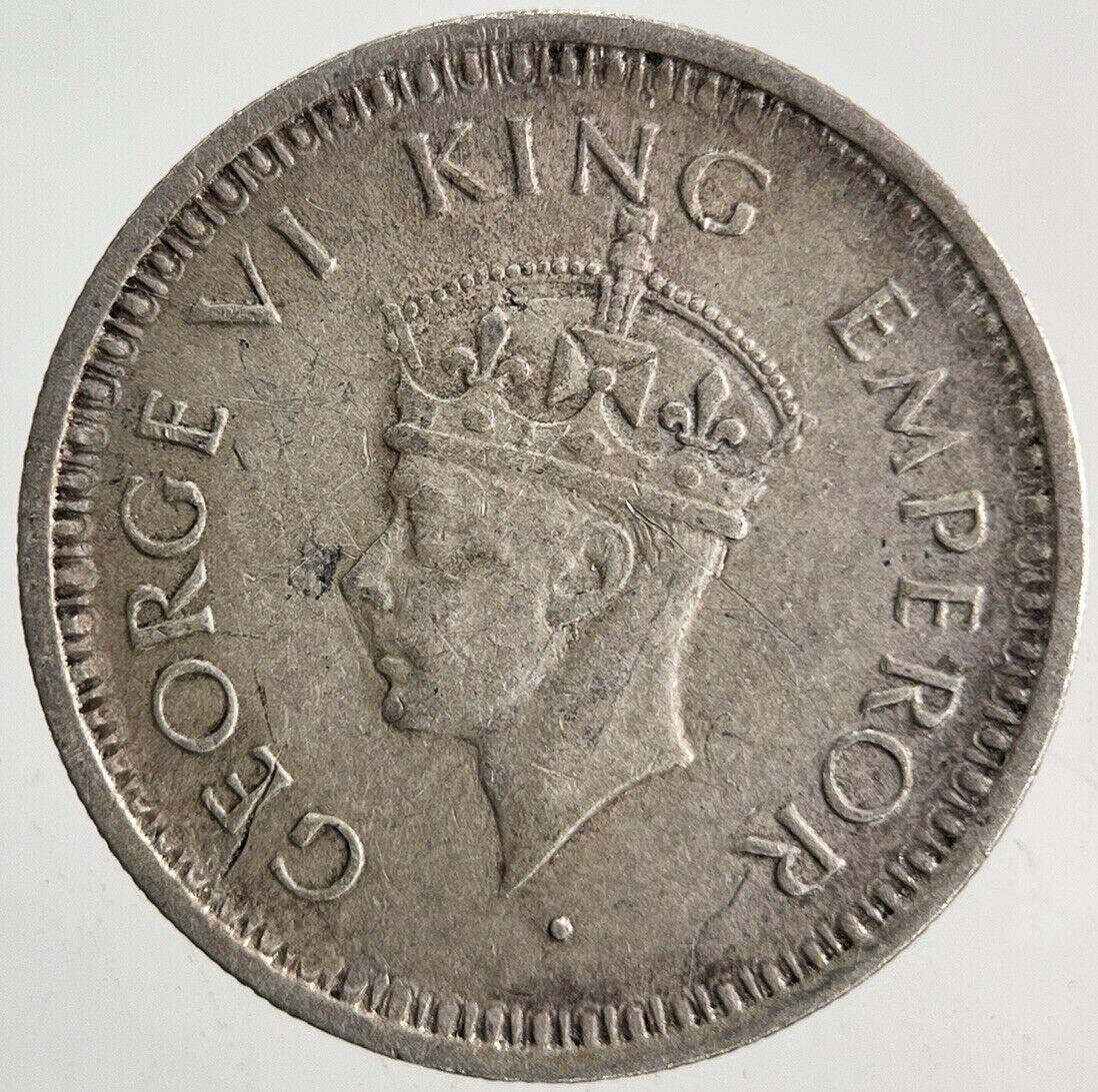 1943 India 1/4 Quarter Rupee Silver Coin | Very High Grade