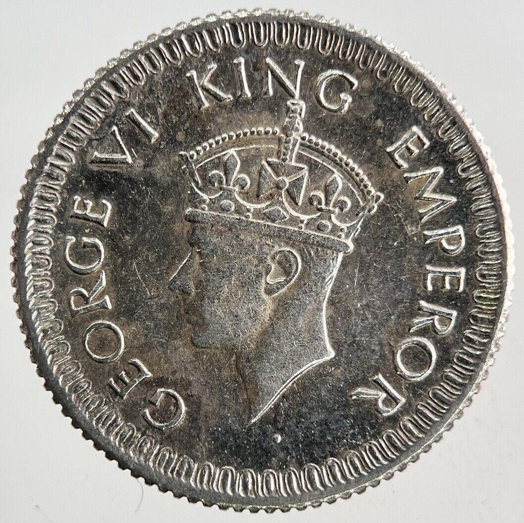 1943 India 1/4 Quarter Rupee Silver Coin | Very High Grade