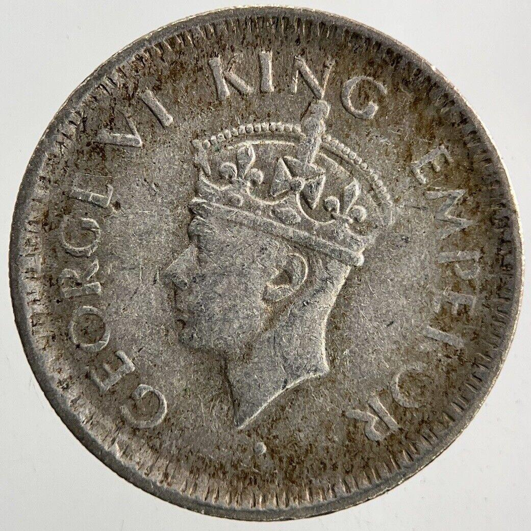 1943 India 1/4 Quarter Rupee Silver Coin | Fine Collectable Grade