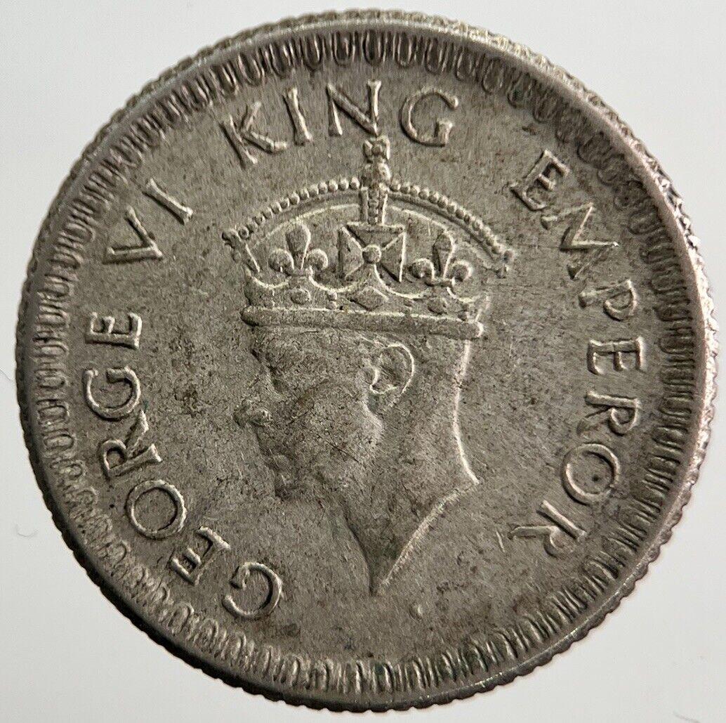 1943 India 1/4 Quarter Rupee Silver Coin | Very High Grade | a2981