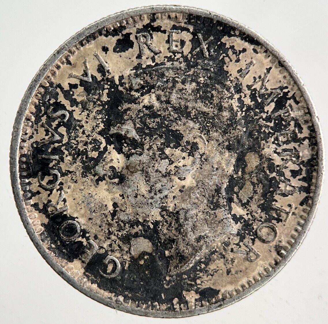 1943 South Africa Sixpence Silver Coin | Fine Collectable Grade