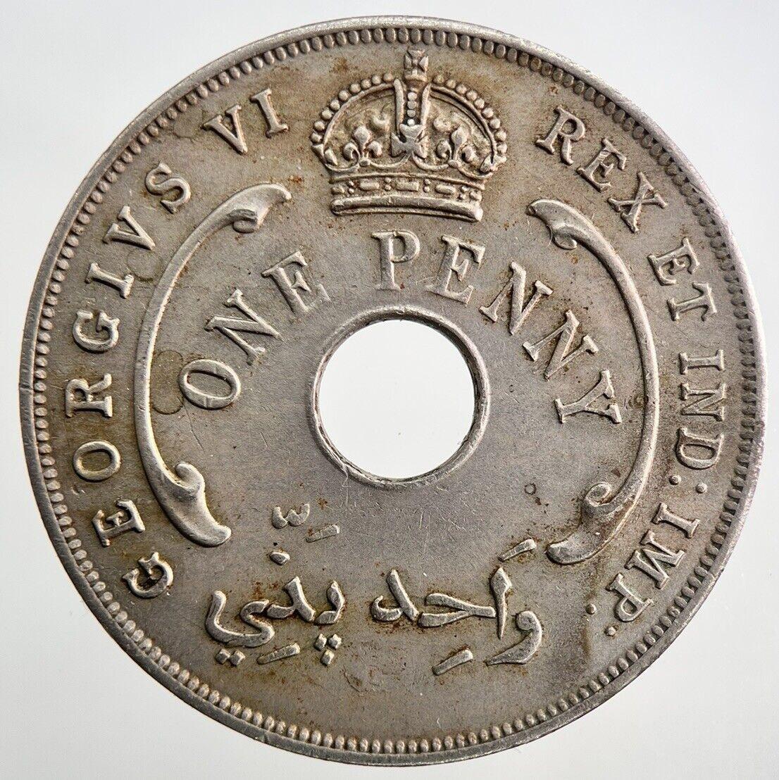 1943 West Africa One Penny Coin | Very High Grade