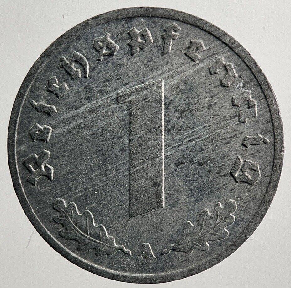 1943-A Germany Nazi 1 Pfennig Coin | Fine Collectable Grade | a3045