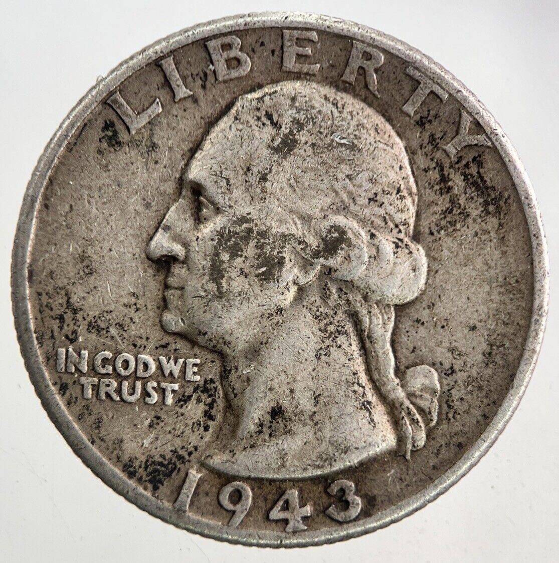 1943 US USA Quarter Dollar Silver Coin | Fine Collectable Grade