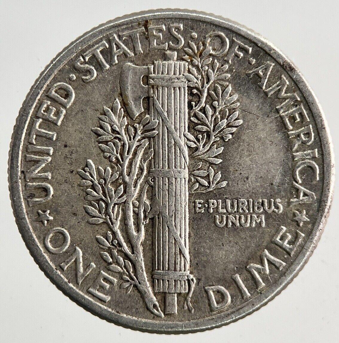 1943 US USA Mercury One Dime Silver Coin | Very High Grade
