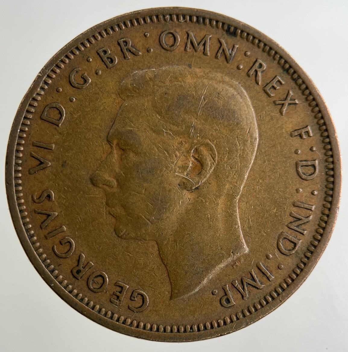 1944 George VI Half-Penny Coin | Fine Collectable Grade