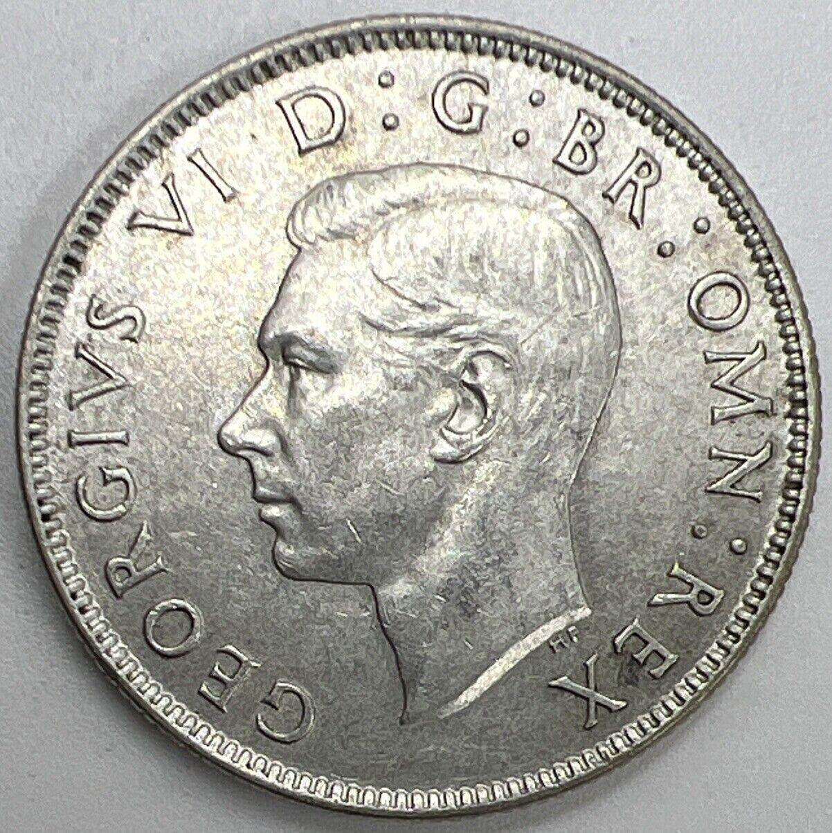 1944 George VI Florin | British Silver Coin | Very Fine Grade | a1096