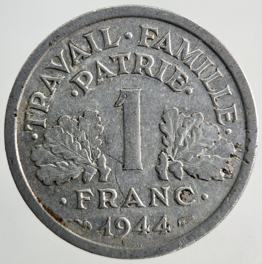 1944 France 1 Franc Coin | Fine Collectable Grade