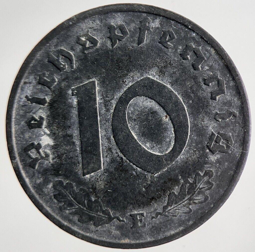 1944 Germany Nazi 10 Pfennig Coin | Very High Grade