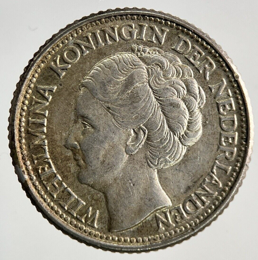 1944 Netherlands 25 Cents Silver Coin | Fine Collectable Grade
