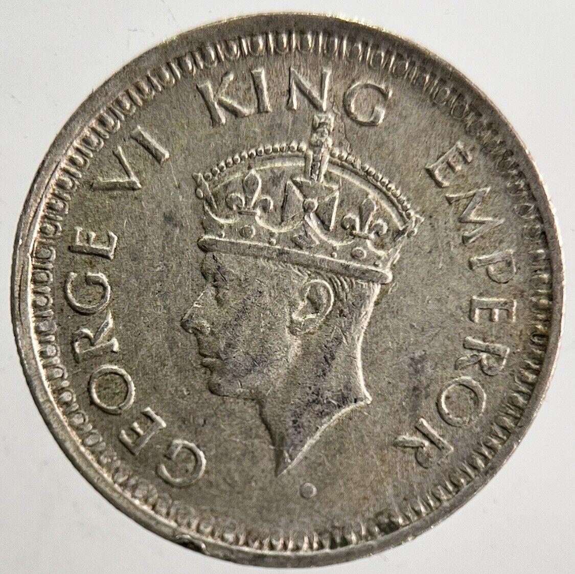 1944 India 1/4 Quarter Rupee Silver Coin | Very High Grade | a5477