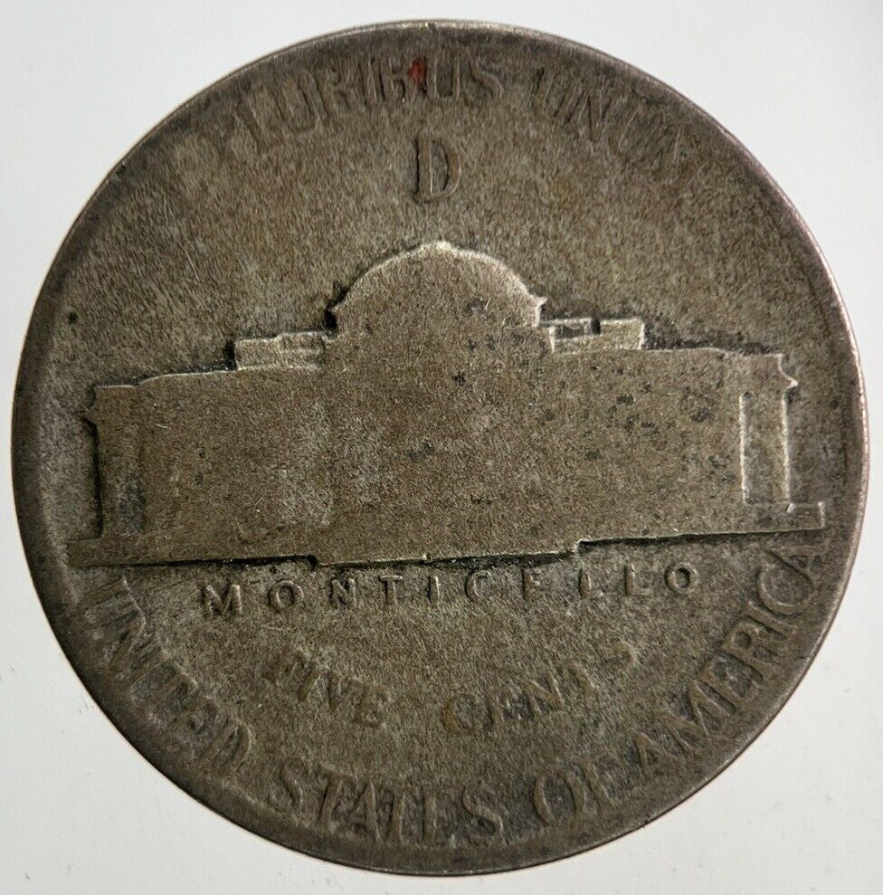 1944-D US USA Jefferson Nickel Silver Coin | Collectable Grade