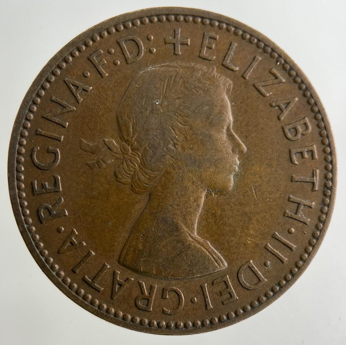 1957 Elizabeth II 2nd Half-Penny Coin | Fine Collectable Grade