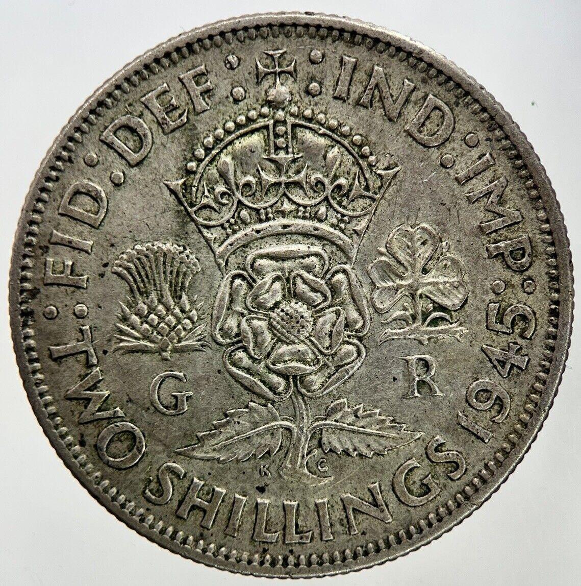 1945 George VI Florin Silver Coin | Very High Grade
