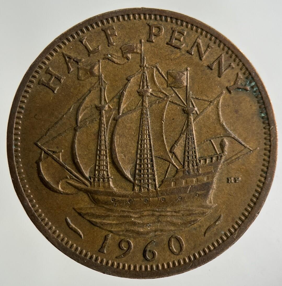 1960 Elizabeth II 2nd Half-Penny Coin | Fine Collectable Grade
