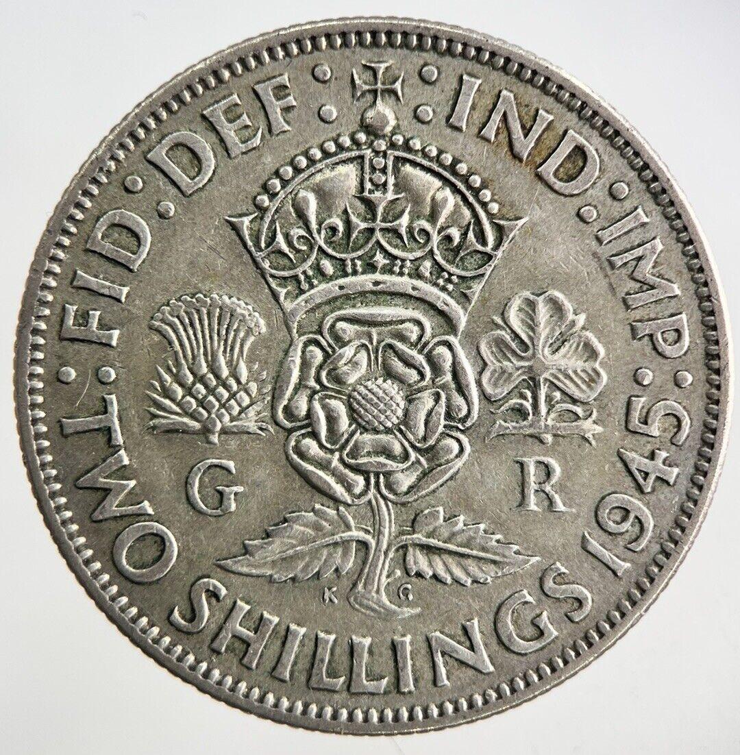 1945 George VI One Florin Silver Coin | Fine Collectable Grade