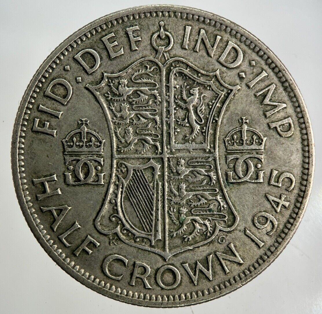 1945 George VI Half-Crown Silver Coin | Fine Collectable Grade