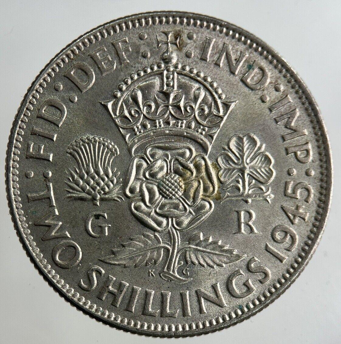 1945 George VI Florin Silver Coin | Very High Grade