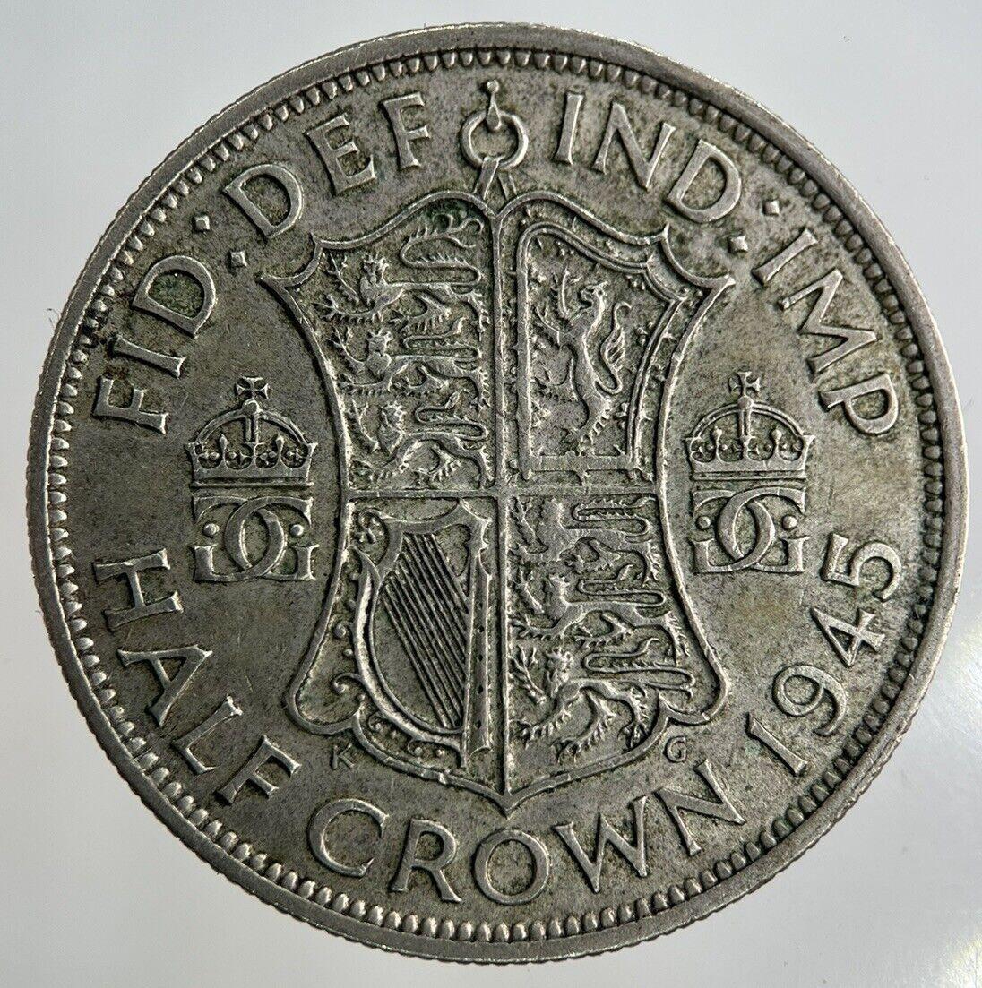 1945 George VI Half-Crown Silver Coin | Fine Collectable Grade