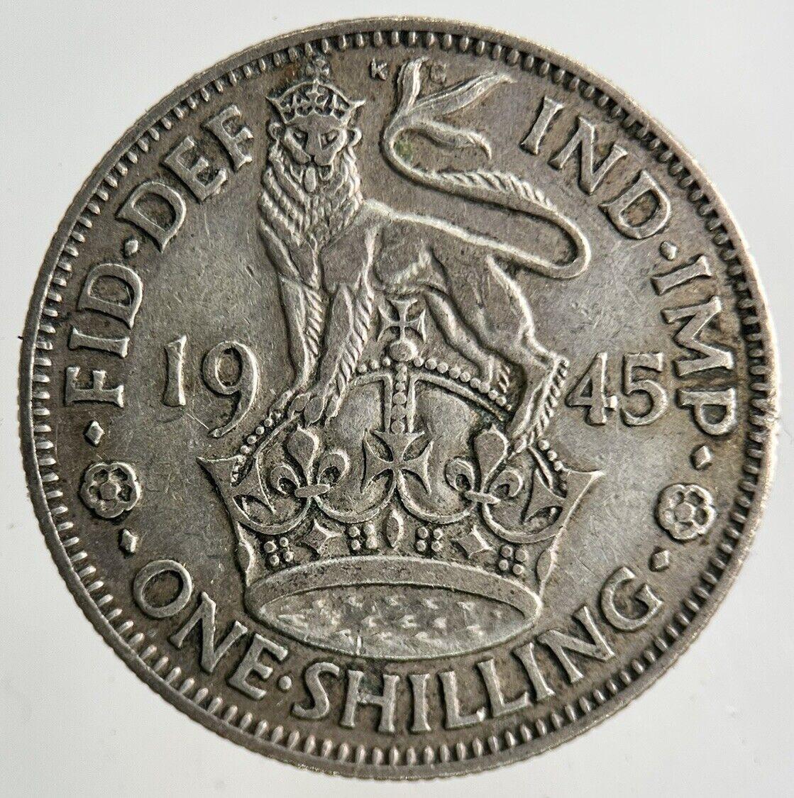 1945 George VI Shilling Silver Coin | Fine Collectable Grade