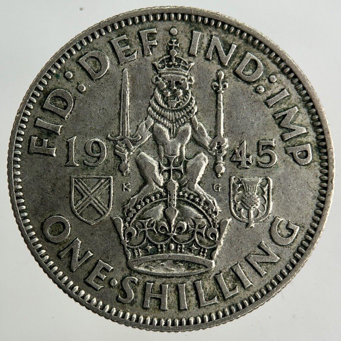 1945 George VI Shilling Silver Coin | Fine Collectable Grade
