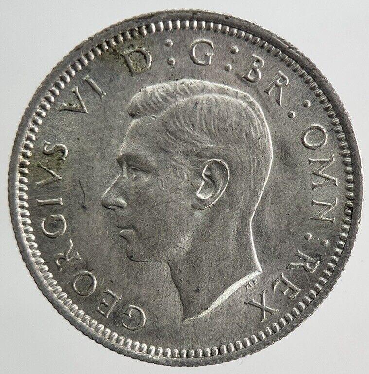1945 George VI Sixpence Silver Coin | Very Fine Grade