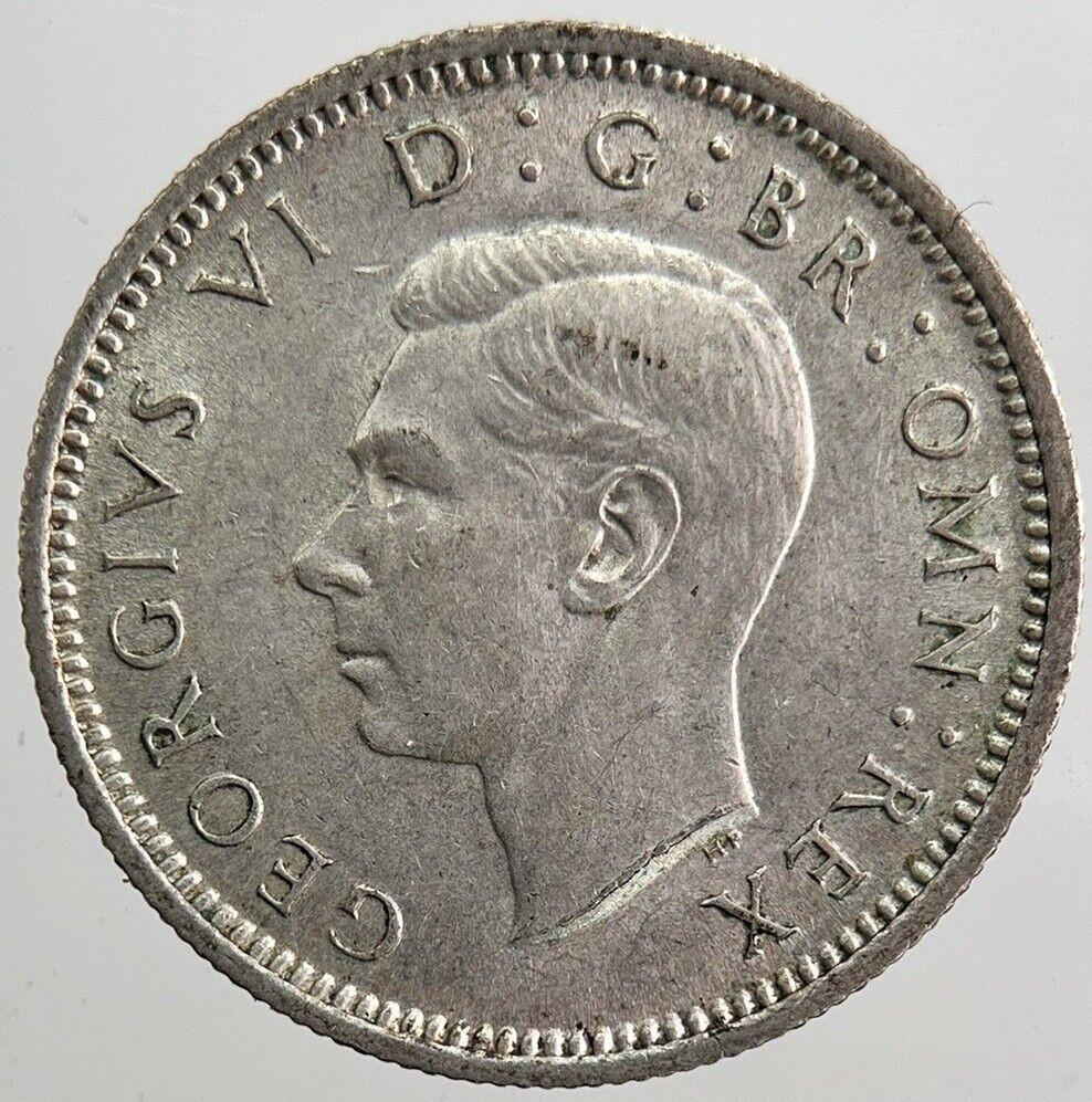 1945 George VI Sixpence Silver Coin | Very High Grade | a3993