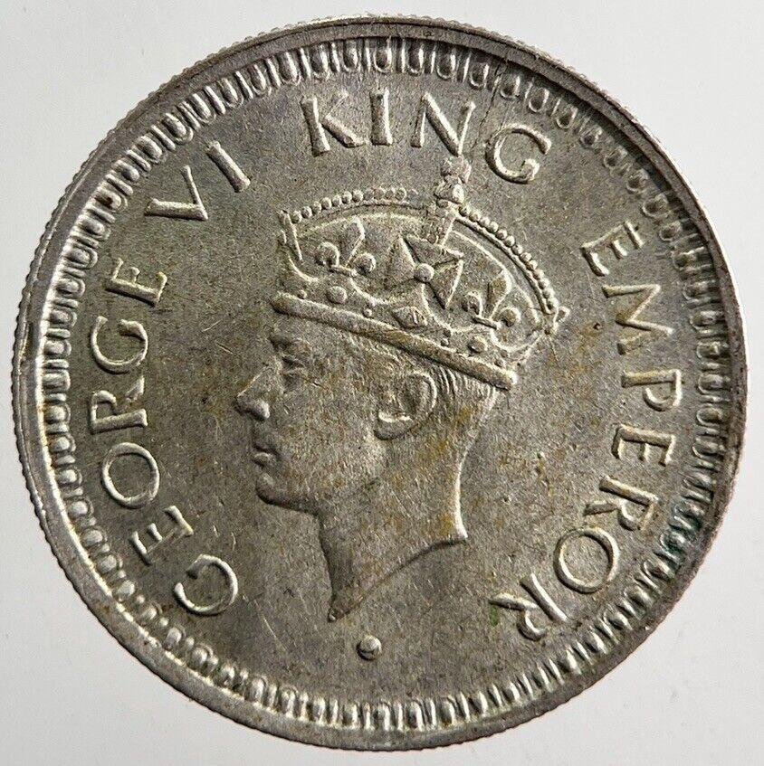 1945 India 1/4 Quarter Rupee Silver Coin | Very High Grade